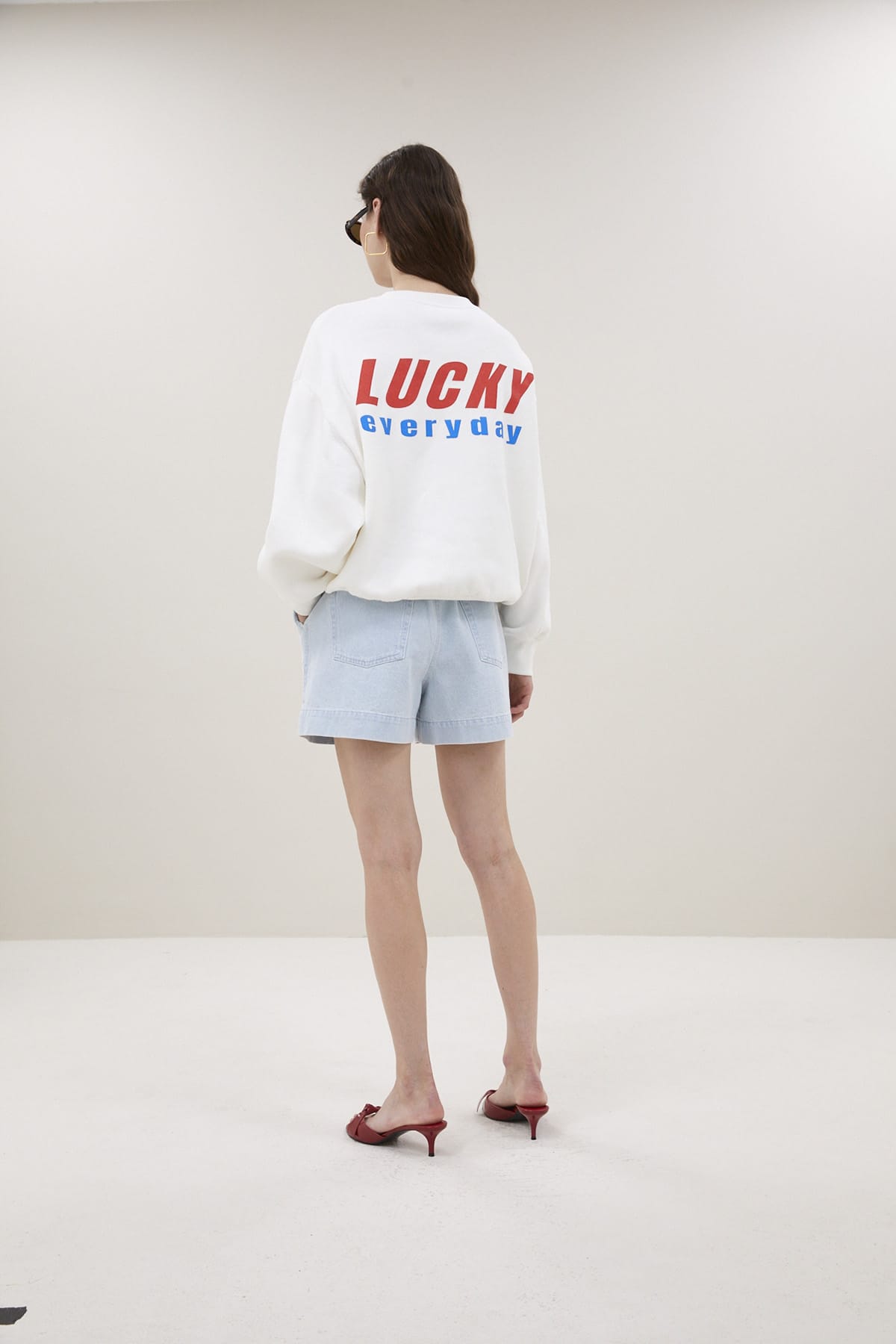 Sweatshirt bibi lucky everyday off white Sweatshirt By Bar